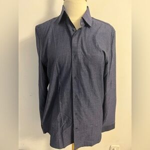 Like new Reiss long sleeves button down shirt slim fit size xl